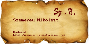 Szemerey Nikolett névjegykártya